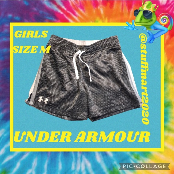 3/$34 UNDER ARMOUR HEAT GEAR SHORTS SILVER/GREY GIRLS SIZE  M/YOUTH - Picture 16 of 16